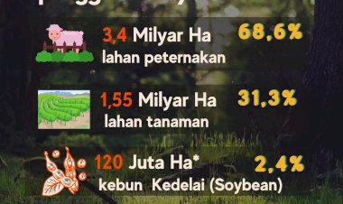 Persentase Total Lahan Kebun Sawit dari Lahan Pertanian Global