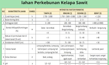 Kesesuaian Lahan untuk Perkebunan Kelapa Sawit