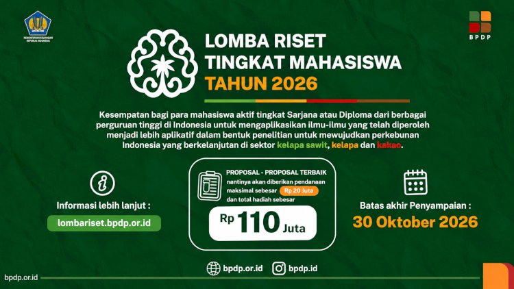 Pengumuman Call For Proposal Lomba Riset Tingkat Mahasiswa 2026