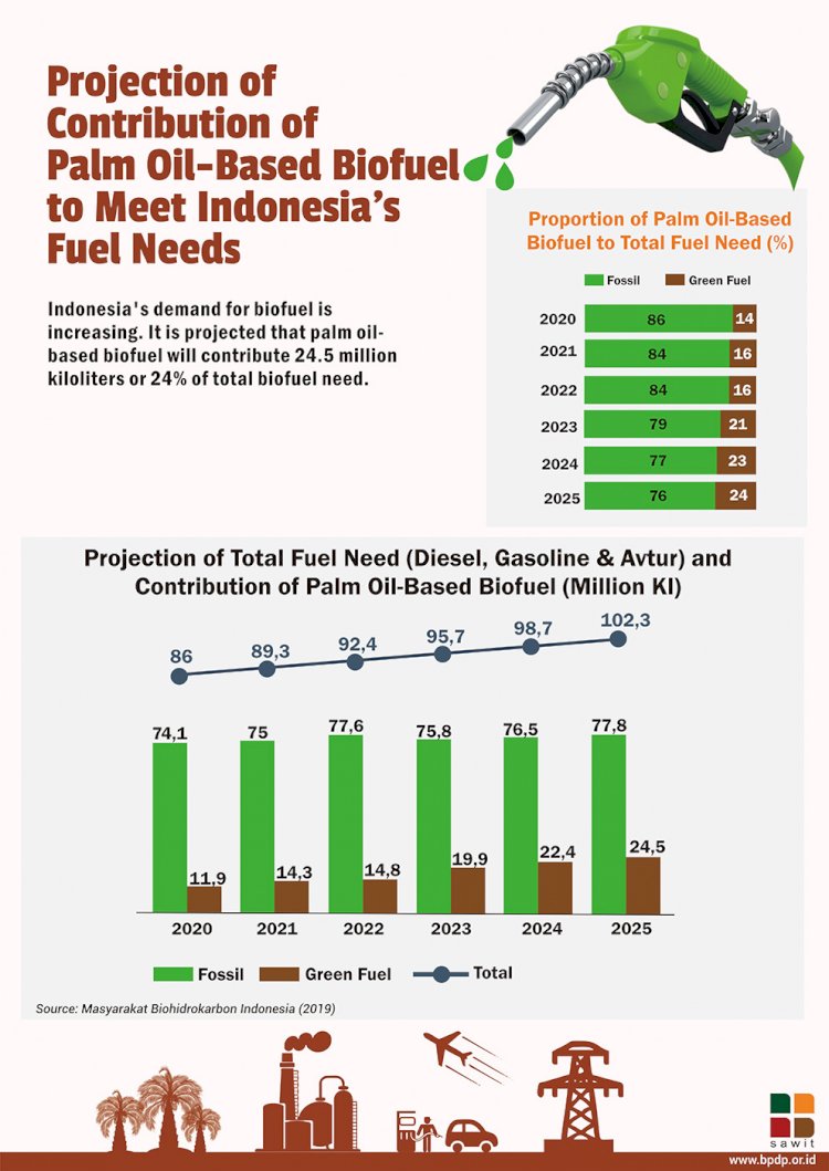 Projection of Contribution of Palm Oil-Based Biofuel to Meet Fuel Needs