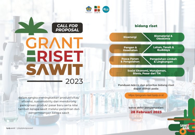 PENGUMUMAN CALL FOR PROPOSAL GRANT RISET SAWIT (GRS) 2023