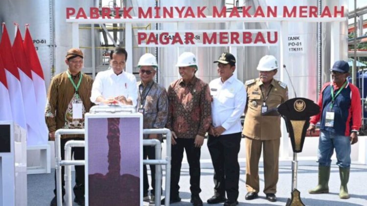 Presiden Joko Widodo Resmikan Pabrik Percontohan Minyak Makan Merah di Sumut