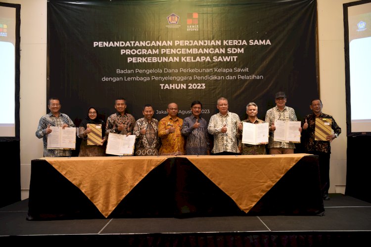 BPDPKS Tandatangani 24 Perjanjian Kerja sama Dengan Lembaga Penyelenggara Program Pengembangan SDM Perkebunan Kelapa Sawit