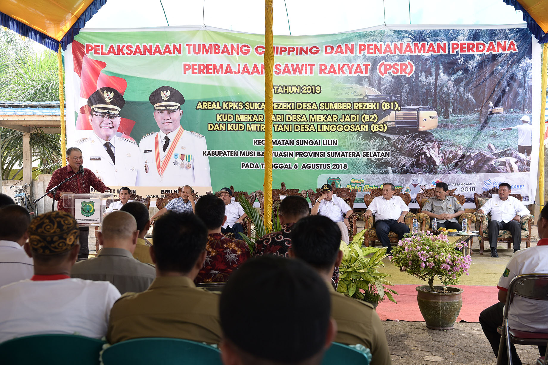 Tumbang Chipping Tandai Replanting Sawit Tahap II di Musi Banyuasin