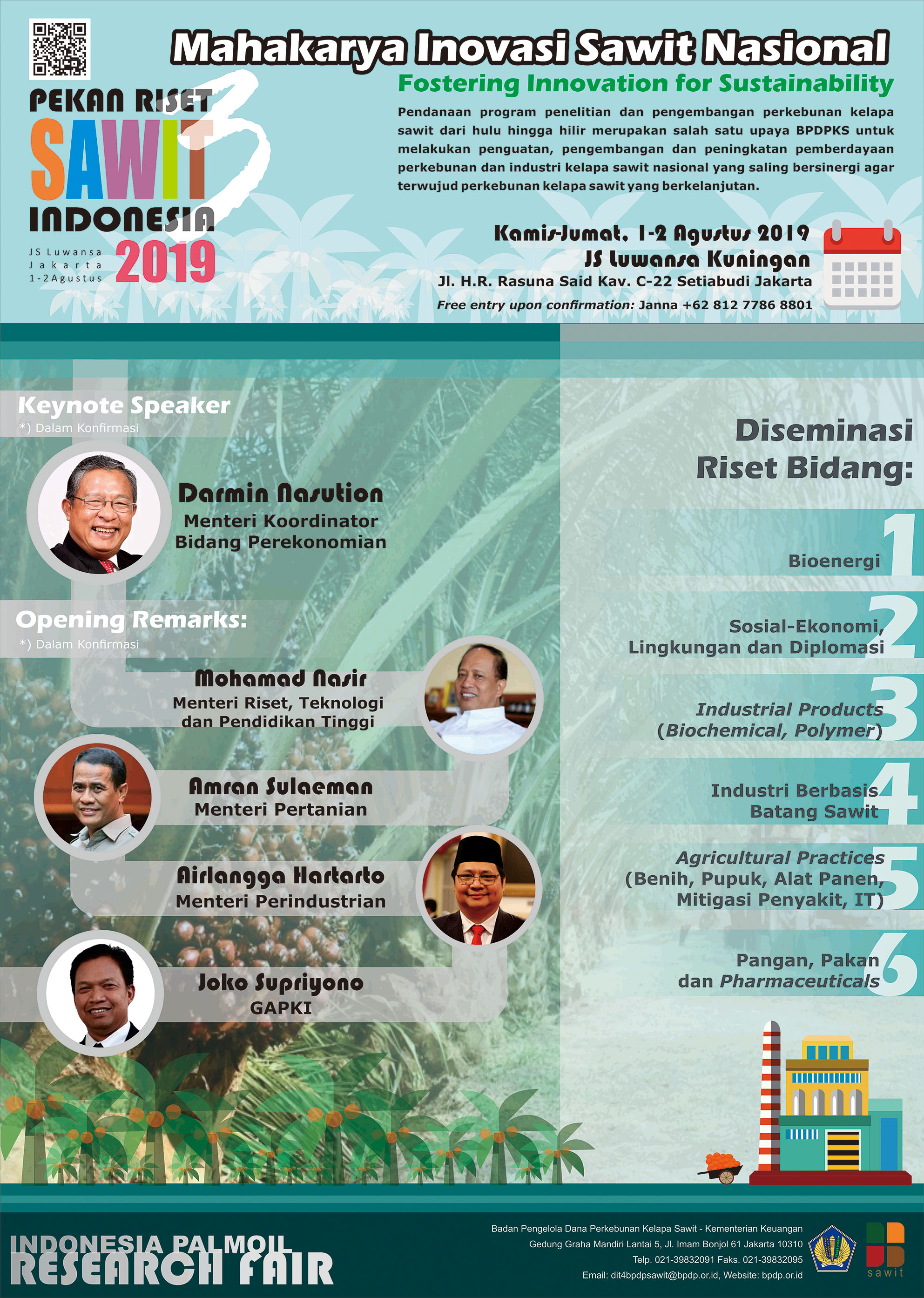 Indonesia Palm Oil Research Week 2019: A Model of Innovation in National Palm Oil